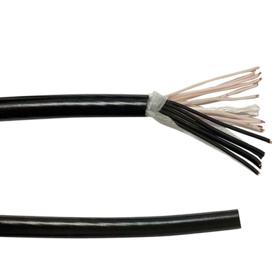 O multi TPE dos núcleos 24AWG isolou o cabo preto elétrico flexível da bainha