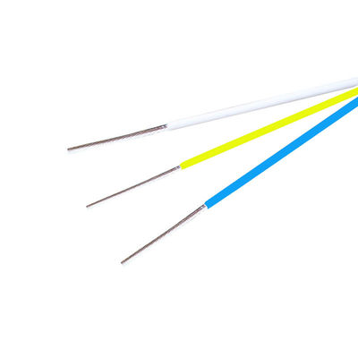 Fios isolados PFA de cobre prateado de alta temperatura com vários tamanhos AWG AC600V e 1-5 opções de núcleo