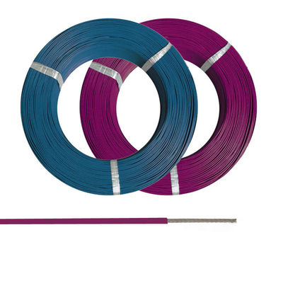 Fios isolados PFA de cobre prateado de alta temperatura com vários tamanhos AWG AC600V e 1-5 opções de núcleo