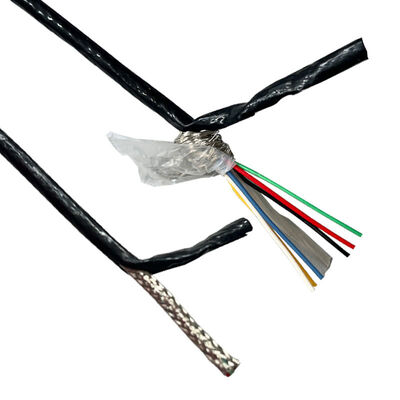 Cabo de blindagem Tefzel de cobre prateado 6x26AWG com isolamento ETFE e classificação de 600V para aplicações de alta temperatura