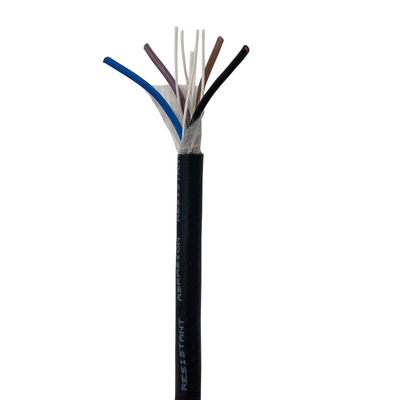 Os cabos pretos da isolação PUR do PVC da cor ardem - o cabo retardador